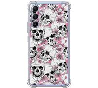 Movilshop Funda Antigolpes para Samsung Galaxy A35 5G I Love Japan [ Calaveras en Flor de Sakura ] Esquina Reforzada Silicona 1.5mm de Grosor Flexible Transparente Bumper Gel TPU