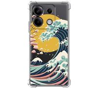 Movilshop Funda Antigolpes para Xiaomi Redmi Note 13 5G I Love Japan [ Ola Japonesa ] Esquina Reforzada Silicona 1.5mm de Grosor Flexible Transparente Bumper Gel TPU