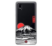 Movilshop Funda para [ Samsung Galaxy A01 Core ] Dibujo Japones [ Monte Fuji ] de Silicona Flexible Transparente Carcasa Case Cover Gel para Smartphone.