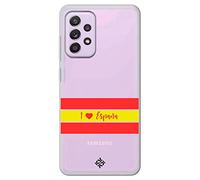Movilshop Funda para [ Samsung Galaxy A52 4G / A52 5G / A52s 5G ] Dibujo Auténtico [ I Love España ] de Silicona Flexible Transparente Carcasa Case Cover Gel para Smartphone.
