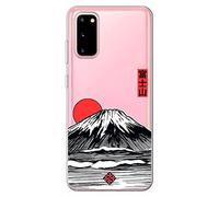 Movilshop Funda para [ Samsung Galaxy S20 / S20 5G ] Dibujo Japones [ Monte Fuji ] de Silicona Flexible Transparente Carcasa Case Cover Gel para Smartphone.