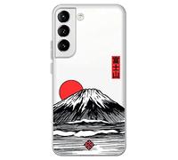 Movilshop Funda para [ Samsung Galaxy S22 ] Dibujo Japones [ Monte Fuji ] de Silicona Flexible Transparente Carcasa Case Cover Gel para Smartphone.