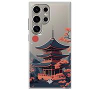 Movilshop Funda para [ Samsung Galaxy S24 Ultra ] I Love Japan [ Pagoda Japonesa ] de Silicona Flexible Transparente Carcasa Case Cover Gel para Smartphone.