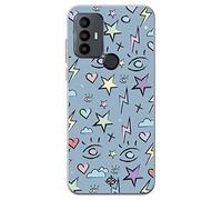 Movilshop Funda para [ TCL 30 SE ] Dibujo Auténtico [ Tormenta de Ojos ] de Silicona Flexible Transparente Carcasa Case Cover Gel para Smartphone.
