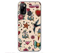 Movilshop Funda para [ Ulefone Note 9P ] Dibujo Tendencias [ Tatuajes Clásicos ] de Silicona Flexible Transparente Carcasa Case Cover Gel para Smartphone.