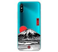 Movilshop Funda para [ Xiaomi Redmi 9A / 9AT ] Dibujo Japones [ Monte Fuji ] de Silicona Flexible Transparente Carcasa Case Cover Gel para Smartphone.