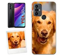 Movilshop Personaliza tu Funda [TCL 30 SE] de Silicona Flexible Transparente Carcasa Case Cover de Gel TPU para Smartphone