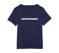 Movimiento con propósito Camiseta, Mujer Tallas Grandes, Azul Marino, 3XL Grande