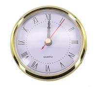 Movimiento de inserción de reloj de cuarzo para reparación de relojes de bricolaje con números arábigos y romanos diseñado para adaptarse a aberturas de esfera de reloj estándar de 2 8 pulgadas ()