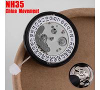 Movimiento Mecánico Automático Compatible con NH35, 24 Rubíes, Fecha a las 3H, de Cuerda Automática, Fabricado en China, Piezas de Repuesto para Modificación de Relojes, Kit DIY 2. White at 3.0