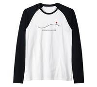 Movimientos de quietud - Diseño Minimalista de Onda Zen Camiseta Manga Raglan