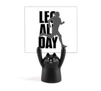 Moving Body Human Time Art Deco Fashion Memo Holder Cartoon Black Cat Stand Decoración