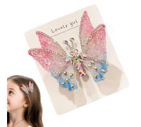 Moving Butterfly Hair Clips - Colorful 3d Rhinestone Hair Pins