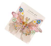 Moving Butterfly Hair Clips - Colorful 3d Rhinestone Hair Pins