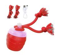 Moving Cat Toy - Electric Rolling Ball on Rope | Interactive Pet Enrichment with Automatic Motion, Boredom Reliefs Play with Soft Led, Strong Rechargeable Ball, Active Pets for Indoor Home Travel Use