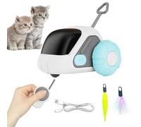 Moving Cat Toys, Feather Cat Game, Automatic Cats Toys, Battery Operated Kitten Exercise, Pet Exercise Game, Feather Games with Automatic Movement for Cats, 3.31x2.91x2.68 Inches