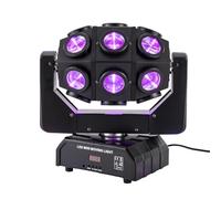 Moving Head 180 W, luz LED para escenarios con 18 perlas de luz LED, 4 en 1, patrón RGBW, luz de discoteca, dmx - 512 luces DJ para discotecas, fiestas de cumpleaños, bares