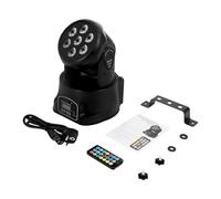 Moving Head Dmx512 - Luz led para fiestas (70 W, 4 en 1, con mando a | Movimiento horizontal de 630°, inclinación de 240°, mezcla de colores Rgbw, función de memoria, enfriamiento del ventilador
