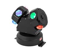 Moving Head LCD 120 W DMX512 RGBW Luces DJ con 4 colores de luz y 4 modos de trabajo, luz de discoteca de doble cabeza para fiestas, bares, conciertos, clubes