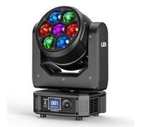 Moving Head LED 7 x 40 W, luce da discoteca, RGBW, funzione zoom, effetto lavaggio, faretto DMX, DJ per feste, matrimoni, DJ