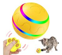 Moving Pets Ball, bola rodante automática de 500 mAh, bola de silicona recargable para perros con luz LED, sensor de movimiento activo con control remoto, bola impermeable para mascotas tienda