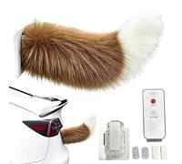 Moving Tail | Secure Mounting Design | ABS Material | Plush Car Tail Decoration | Interactive Electronic Motion-Activated Ornament | Secure Mounting Design | For RV Travel Rear Trucks Motorcycle