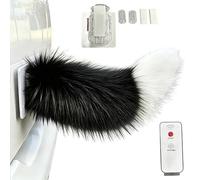 Moving Tail | Secure Mounting Design | ABS Material | Plush Car Tail Decoration | Interactive Electronic Motion-Activated Ornament | Secure Mounting Design | For RV Travel Rear Trucks Motorcycle