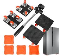 Moving Wheels for Heavy Duty Furniture - Carbon Steel 1410g | 360 Degree Rotating Heavy Duty Furniture Moving Sliders Pulling Lifting Tool | Roller Mover Set Transport Appliance Roller