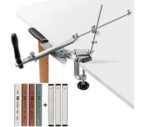 MOVIRON Afilador de cuchillos profesional sistema de afilado, diseño de giro de 360°, ángulo fijo de rotación, afilador de cuchillos de cocina de acero inoxidable