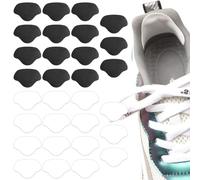 MOVKZACV 18 pares de almohadillas de talón, parches de reparación de talones, autoadhesivos para zapatos, reparación de talones, para cuero o calzado deportivo para proteger el talón, negro y blanco