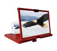 MOVKZACV Lupa de pantalla de teléfono de 12 pulgadas, soporte plegable portátil para teléfono, 3D HD, pantalla de proyector para películas, videos y juegos, para todos los teléfonos inteligentes