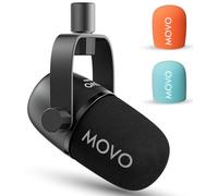 Movo CastMic Dynamic XLR Podcast Micrófono para PC, juegos, streaming, YouTube y músicos - Micrófono cardioide para creadores de contenido