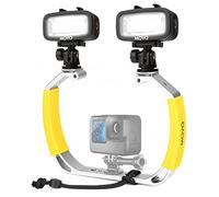 Movo DiveRig1 XL - Paquete de Aparejos de Buceo con Luces LED Impermeables - Compatible con GoPro Hero, HERO5, HERO6, HERO7, HERO8, HERO9, HERO10 y dji Osmo Action CAM - Accesorios de Buceo para