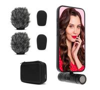 Movo DoubleMic-DI - Micrófono de doble cápsula para iPhone, condensador cardioide de dos caras para grabación de vídeo, micrófono profesional para iPhone, iPad, iOS, certificado Apple Lightning MFi