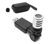 Movo MA5U Micrófono omnidireccional USB para ordenador - Micrófono externo para portátil con rotación de 180° - Micrófono USB para juegos para PC y Mac - Mini micrófono USB de viaje para reuniones virtuales, llamadas con zoom