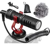 Movo Micrófono de vídeo Universal VXR10 con Montura antivibratoria, Pantalla antiviento Deadcat, para iPhone, teléfonos Inteligentes Android, cámaras DSLR Canon EOS y Nikon y videocámaras