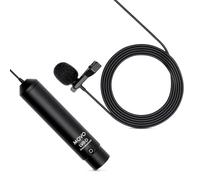 Movo Micrófono Omnidireccional Lavalier XLR de Calidad Broadcast LV8-D con Cápsula de Micro de 12mm, Clip de Solapa, Estuche y Paravientos