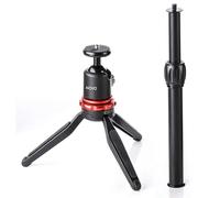 Movo Mini trípode Universal para cámara con Poste Extensible (MV-T1), Cabeza Ajustable, Soporte de Viaje de Aluminio Resistente para DSLR, sin Espejo, GoPro, Smartphones, Compacto, portátil