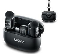 Movo NanoMic Dual USB-C - Micrófono inalámbrico para iPhone 15/16+, Android, iPad Pro y ordenadores portátiles, ideal para Vlogging y TikTok