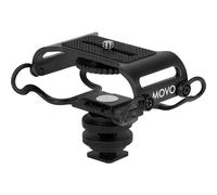 Movo SMM5-B Soporte universal para micrófono y grabadora portátil - Compatible con Zoom H1n, H2n, H4n, H5, H6, Tascam DR-40x, DR-05x, DR-07x y otros con un tornillo de montaje de 1/4 pulgadas (negro)