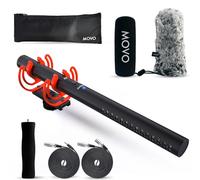 Movo X3-II Micrófono Shotgun XLR de 11'' para Cámara - Micrófono Supercardioide de Condensador para DSLR, Creación de Contenido, Video, Cine - Boom Direccional con Suspensión Rycote y Empuñadura
