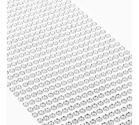 Movoja - Diamantes de imitación redondos y brillantes, autoadhesivos, para decorar y hacer manualidades, 880 unidades, 4 mm, color plateado