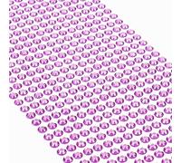 Movoja - Diamantes de imitación redondos y brillantes, autoadhesivos, para decorar y hacer manualidades, 640 unidades, 5 mm, color lila