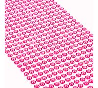 Movoja - Diamantes de imitación redondos y brillantes, autoadhesivos, para decorar y hacer manualidades, 640 unidades, 5 mm, color fucsia