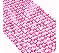 Movoja - Diamantes de imitación redondos y brillantes, autoadhesivos, para decorar y hacer manualidades, 504 unidades, 6 mm, color fucsia