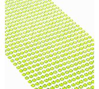 Movoja - Diamantes de imitación redondos y brillantes, autoadhesivos, para decorar y hacer manualidades, 880 unidades, 4 mm, color verde
