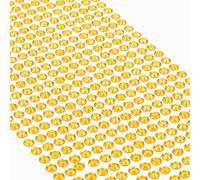 Movoja - Diamantes de imitación redondos y brillantes, autoadhesivos, para decorar y hacer manualidades, 640 unidades, 5 mm, color amarillo dorado