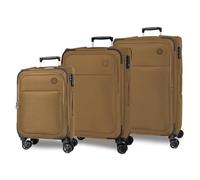 Movom Atlanta Juego de Maletas Champagne 47x77x28 cm Blanda Cierre TSA 179L 10,3kg 4 Ruedas Dobles Equipaje de Mano