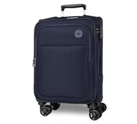 Movom Atlanta Maleta de Cabina Azul 37x56x20 cms Blanda Poliéster Cierre TSA 34L 2,9 kgs 4 Ruedas Dobles Equipaje Mano
