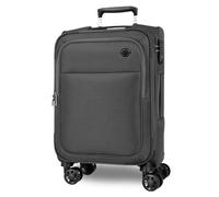 Movom Atlanta Maleta de Cabina Gris 37x56x20 cms Blanda Poliéster Cierre TSA 34L 2,9 kgs 4 Ruedas Dobles Equipaje Mano